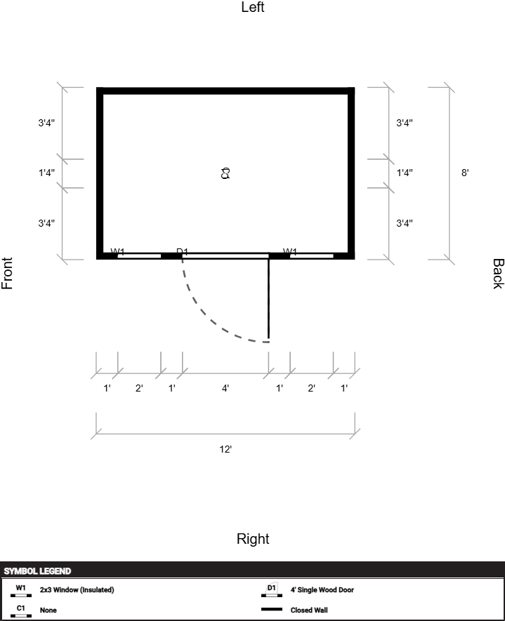 Side Garden Shed 8x12 - Image 5